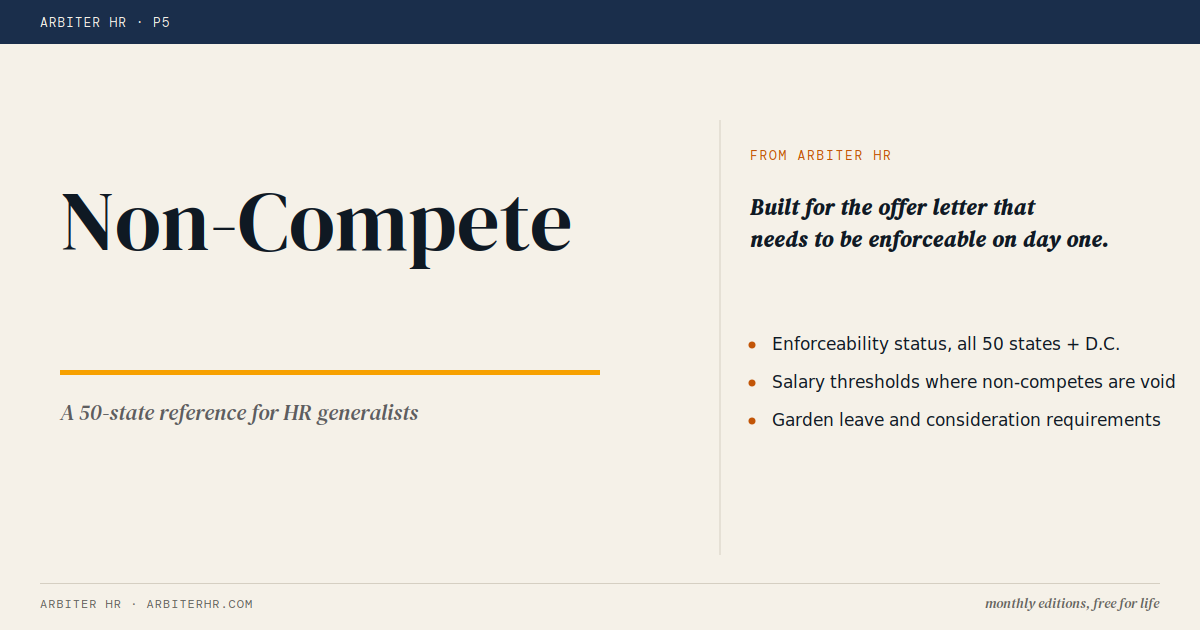 Non-Compete workbook