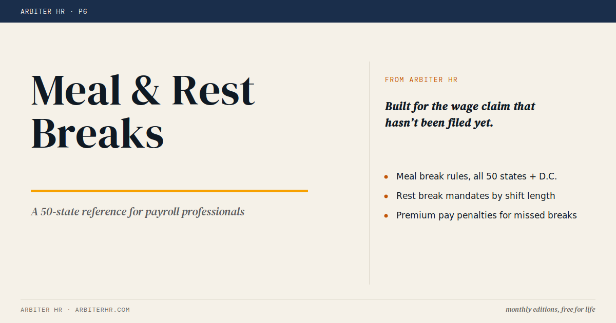 Meal & Rest Breaks workbook