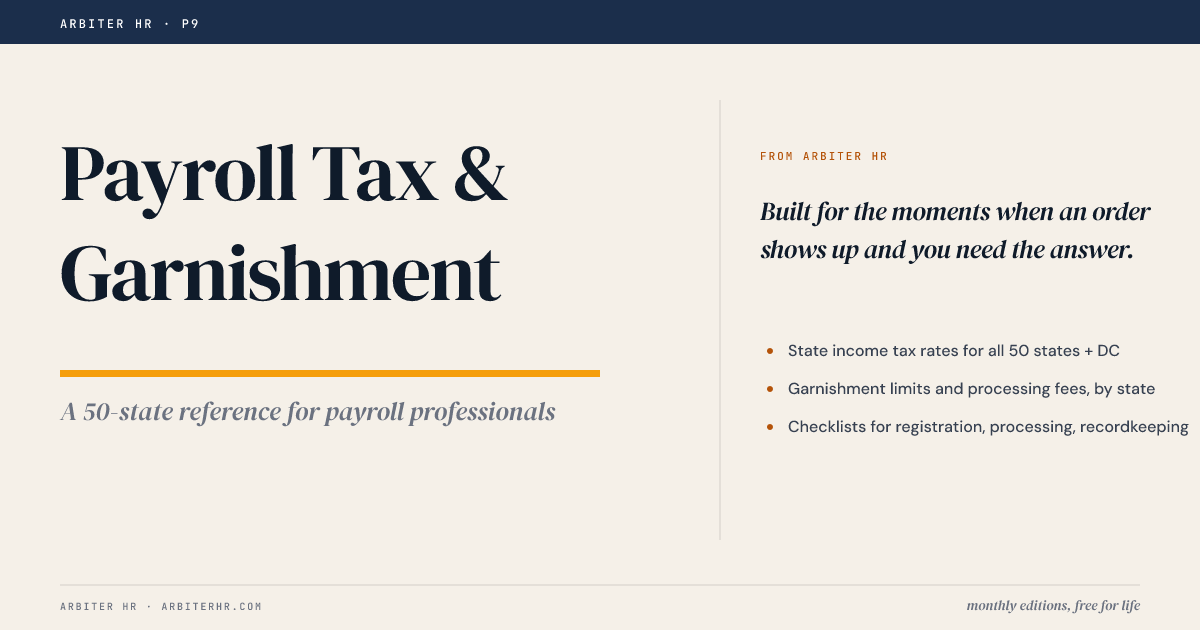 Payroll Tax & Garnishment workbook